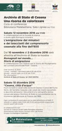 Locandina ciclo di Conferenze Cesena_novembre-aprile